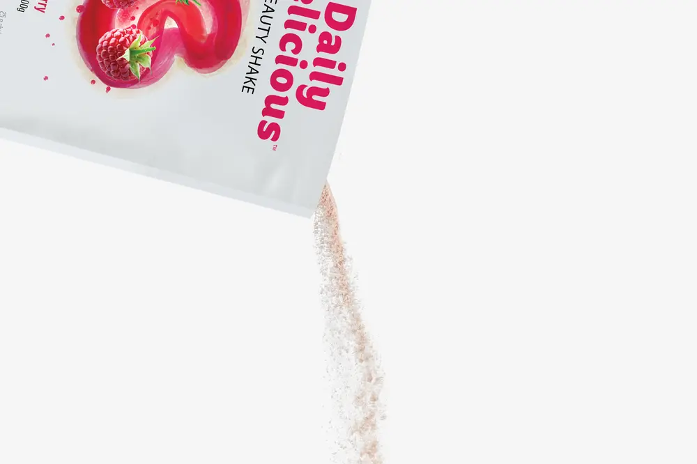 Daily Delicious Beauty Shake s příchutí maliny